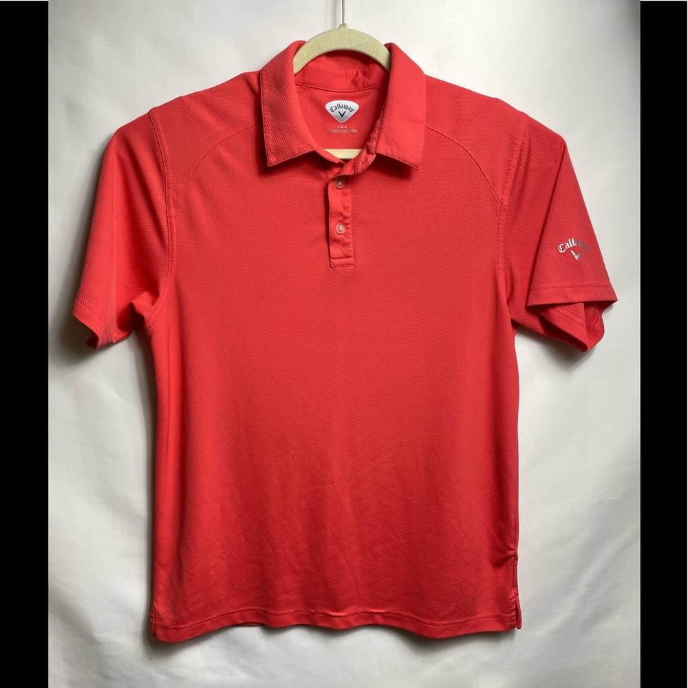 Gallaway golf polo mens size L pink/orange
